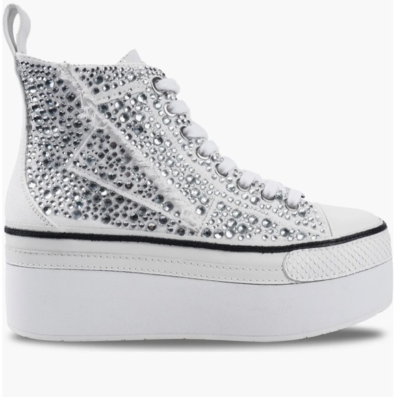 🌹ZIGI🌹 Carmensa-2 Embellished Platform High Top Sneaker Size: 8 - Picture 2 of 14